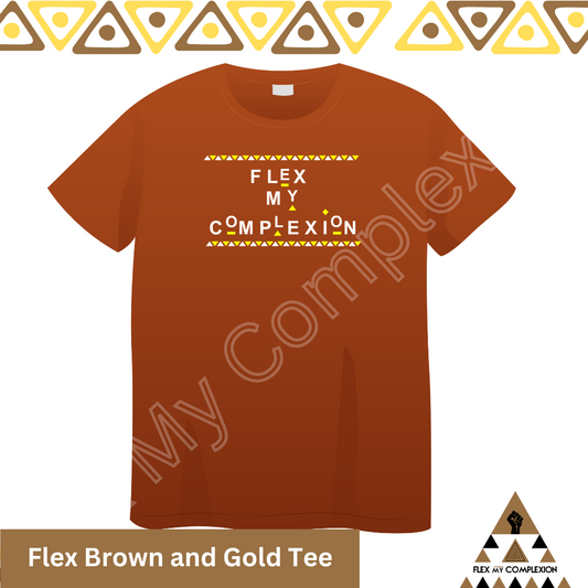 Flex Brown and Gold Tee